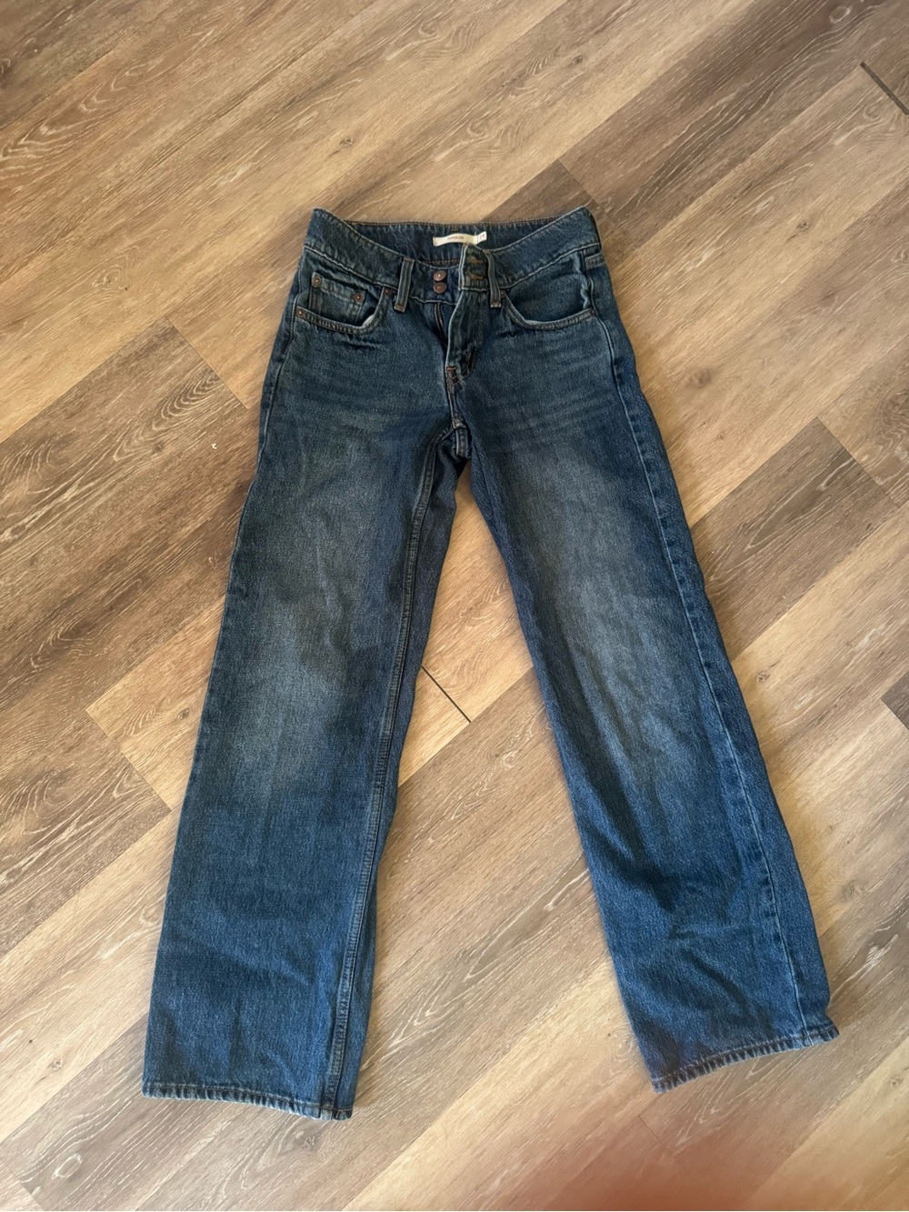 Classic Straight-Leg Dark Wash Jeans